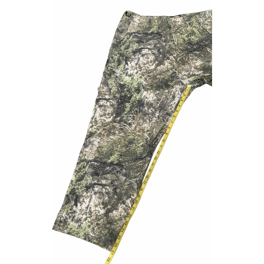 Cabela's Zonz Woodlands Camo Hunting Cargo Pants Mens 40 Adjustable Waist Pocket - Picture 7 of 12